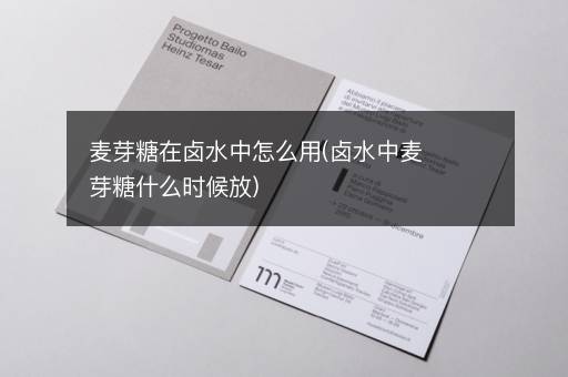麦芽糖在卤水中怎么用(卤水中麦芽糖什么时候放)