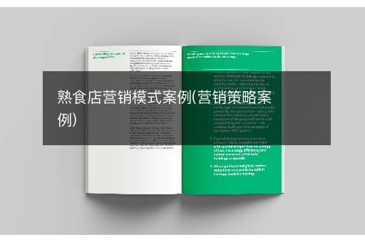 熟食店营销模式案例(营销策略案例)